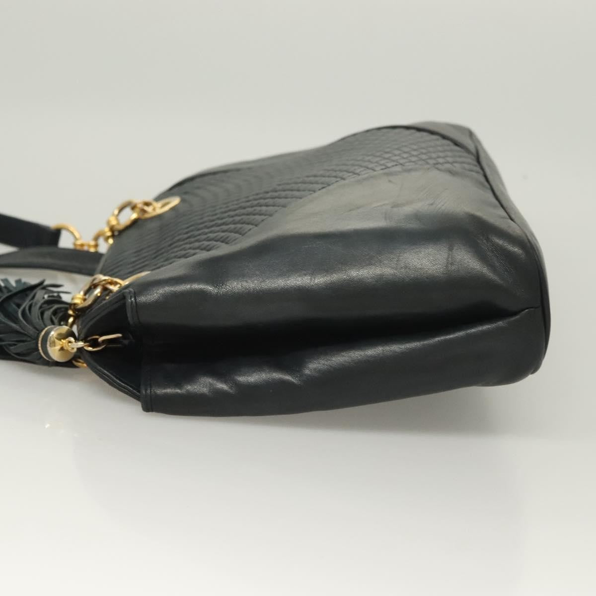 Bally Vintage Quilted leather, Black, Leather, Handbag