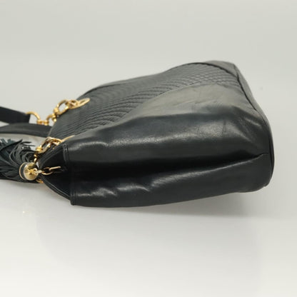 Bally Vintage Quilted leather, Black, Leather, Handbag