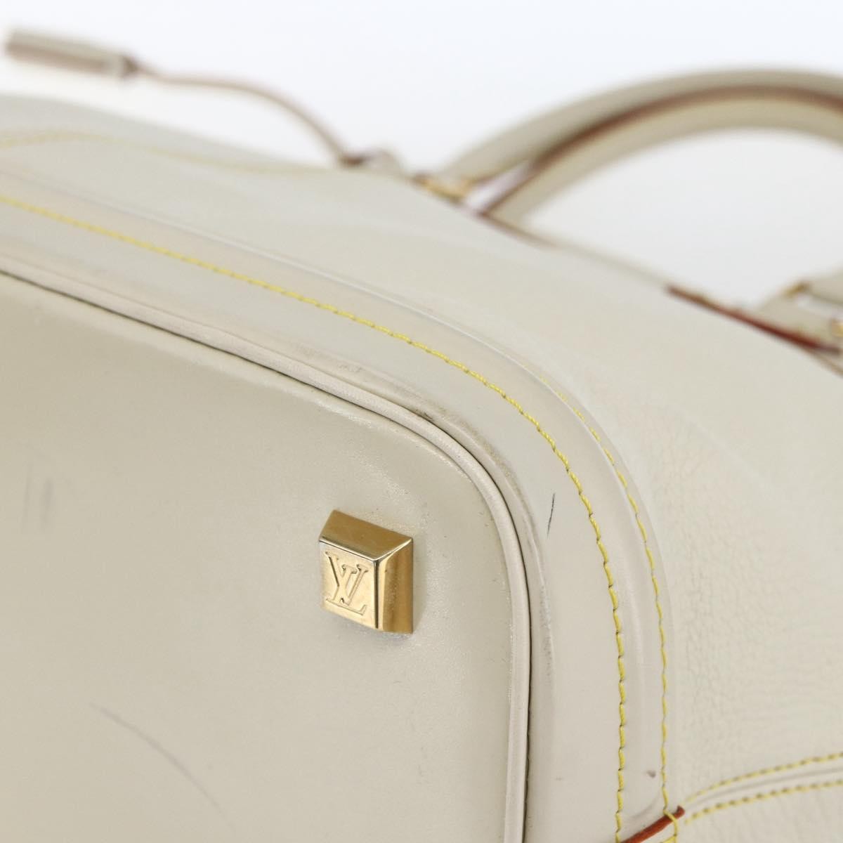 Louis Vuitton Suhali Lockit Leather, White, Leather, Handbag