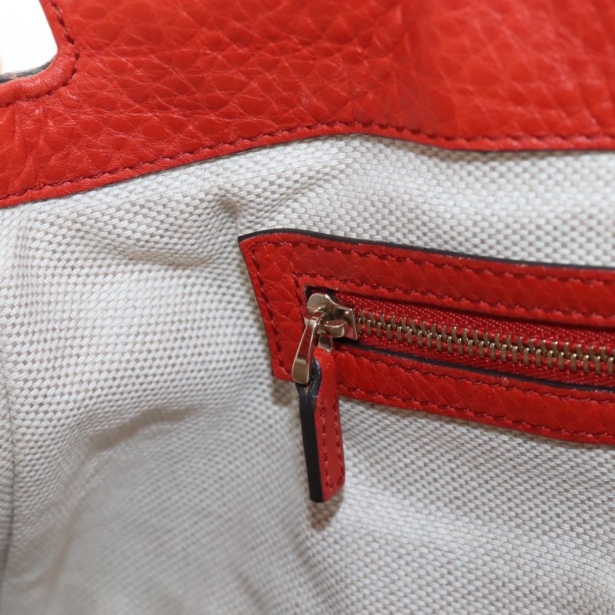 Gucci Soho Convertible Soft Top Handle Leather, Orange, Leather, Handbag