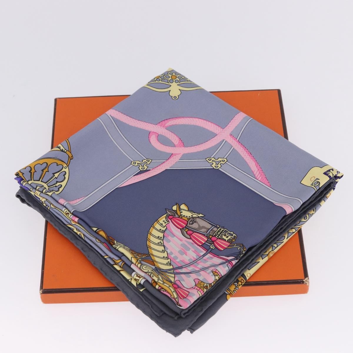 Hermes Carré 90 Silk multicolor, Blue, Silk, Scarf