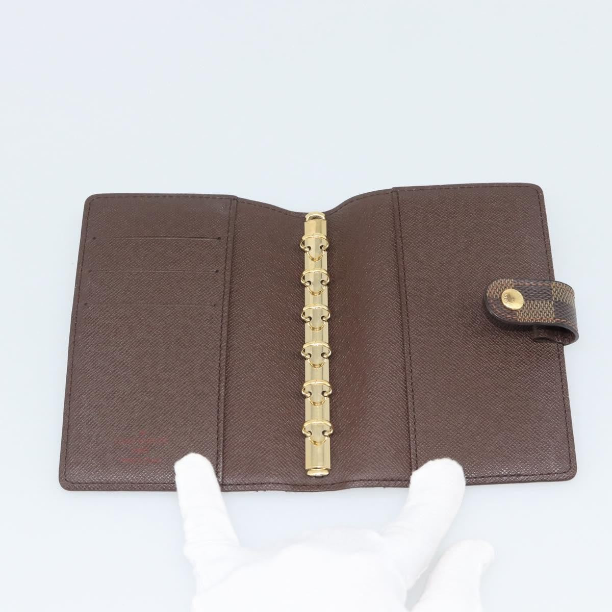 Louis Vuitton Ring Agenda Cover Damier, Brown, Canvas, Briefcase