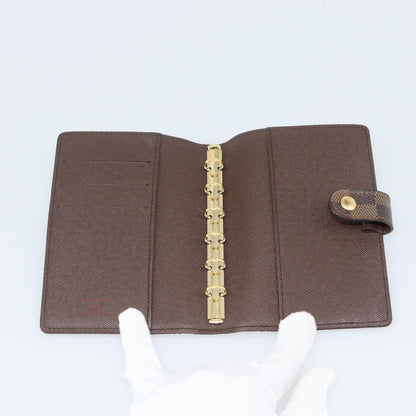 Louis Vuitton Ring Agenda Cover Damier, Brown, Canvas, Briefcase