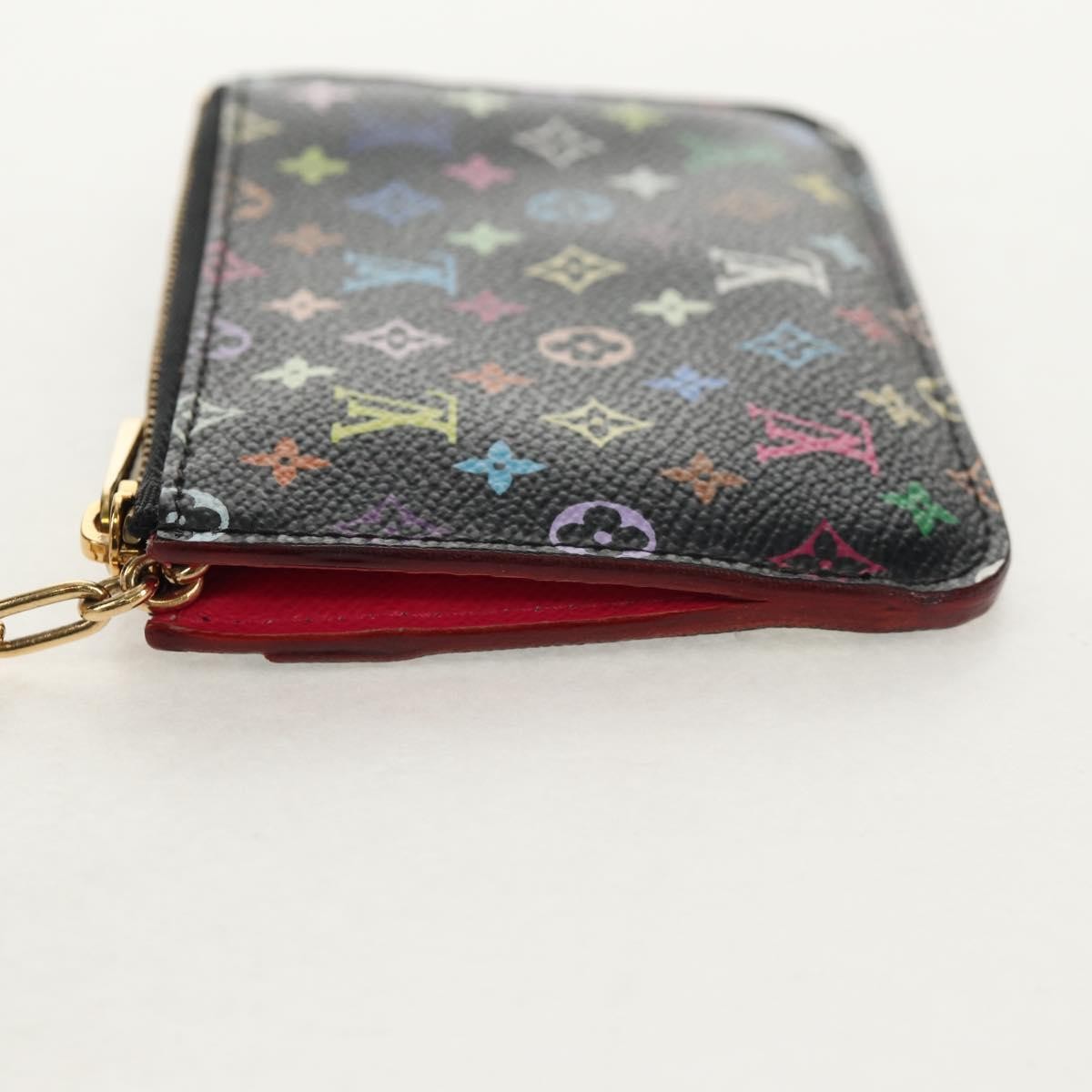 Louis Vuitton Pochette clés NM Monogram Multicolor Canvas, Black, Canvas, Wallet