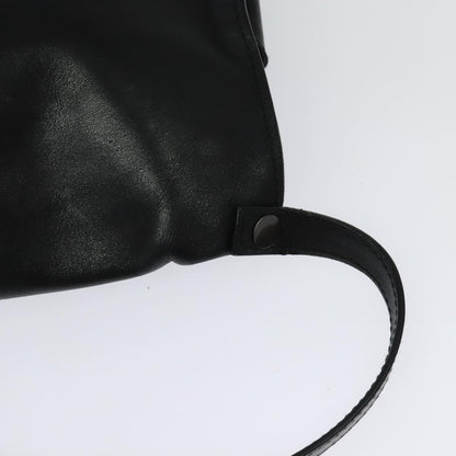 Bottega Veneta Utility Waist Leather with Intrecciato, Black, Leather, Shoulder Bag