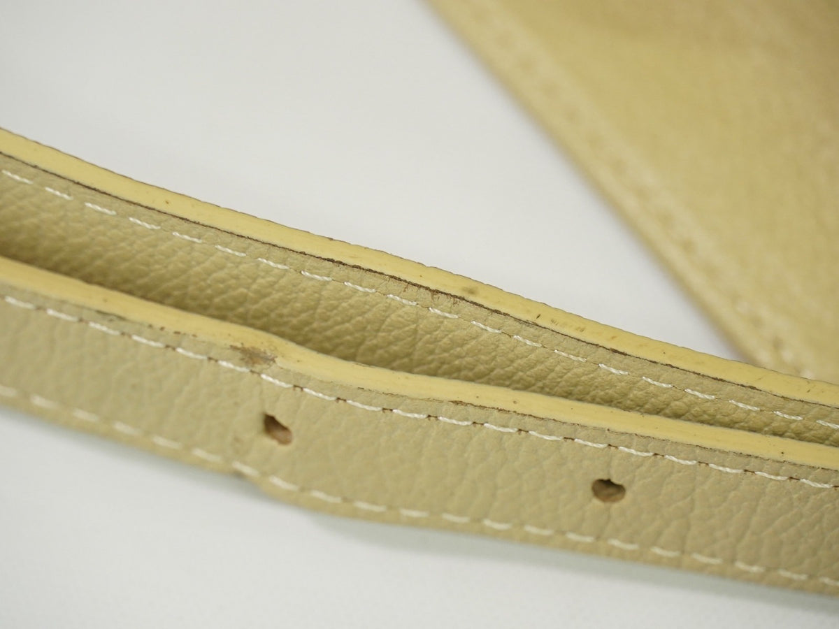 Saint Laurent Uptown Leather, Beige, Leather, Crossbody Bag