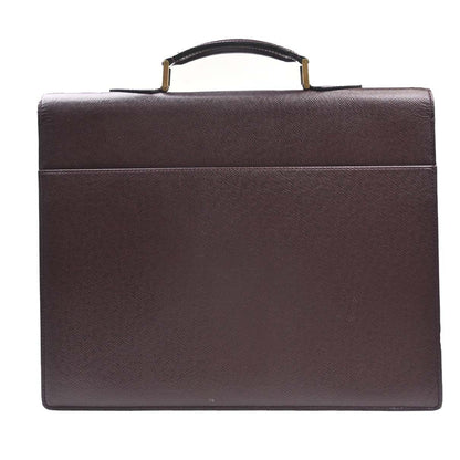 Louis Vuitton Serviette Moskova Taiga Leather, Purple, Leather, Briefcase