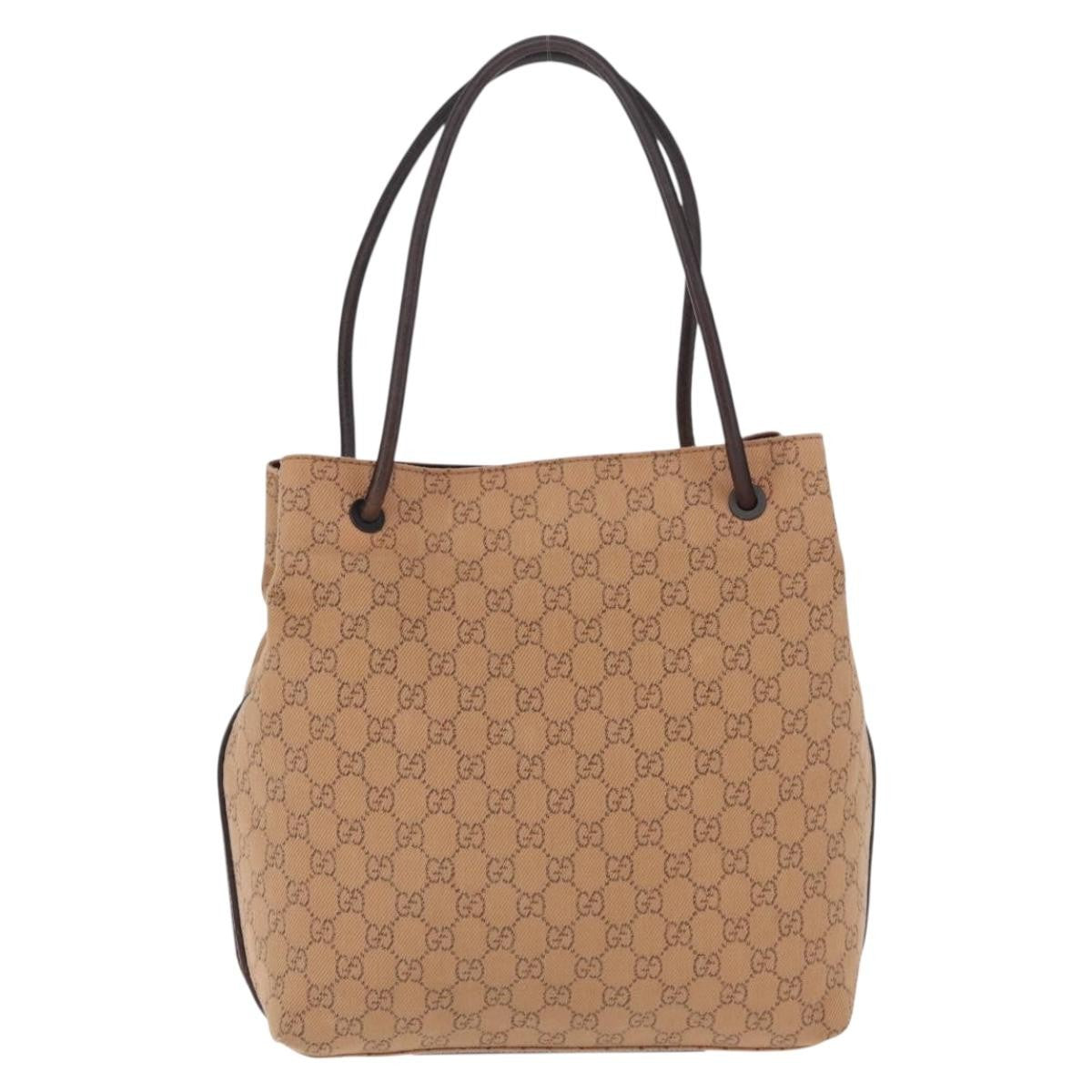 Gucci Vertical Tote GG Canvas, Orange, Canvas, Tote Bag