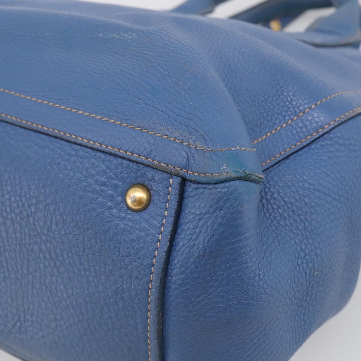 Miu Miu Beau Top Handle Leather, Blue, Leather, Handbag