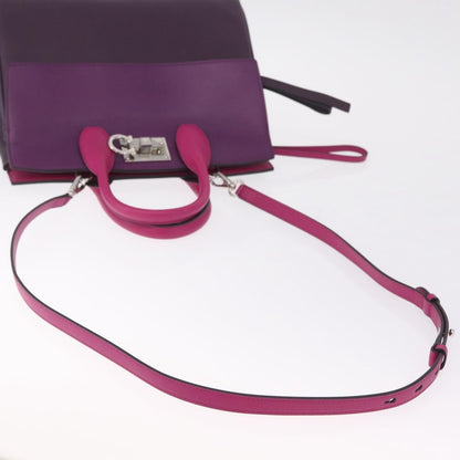 Salvatore Ferragamo Studio Satchel Leather, Purple, Leather, Handbag