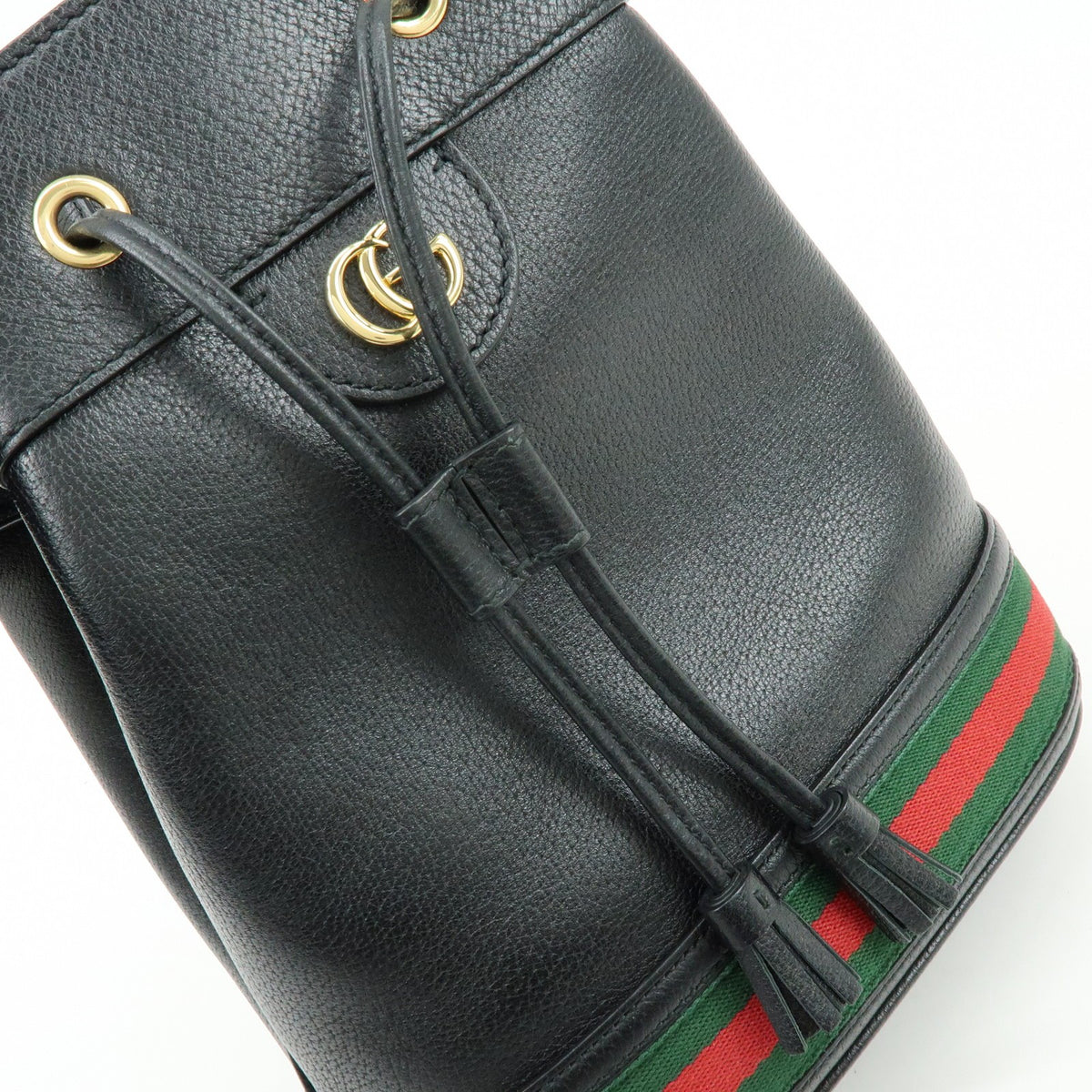 Gucci Ophidia Bucket Leather, Black, Leather, Handbag