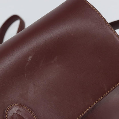 Cartier Must de cartier Leather, Burgundy, Leather, Shoulder Bag