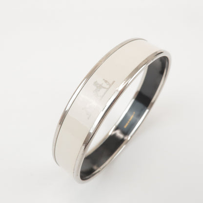 Hermes Caleche Bangle Enamel, Silver, Silver Plated, Bracelet