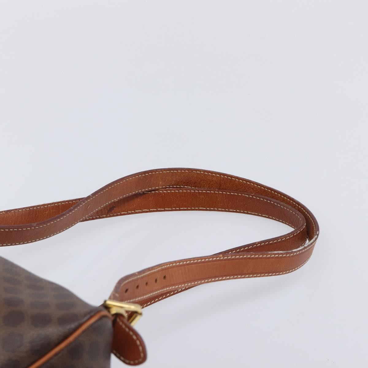 Celine Vintage Macadam Canvas, Brown, Canvas, Backpack