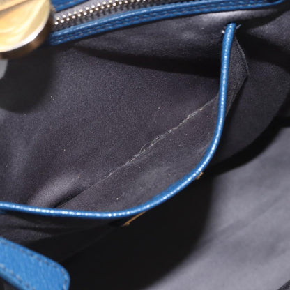 Miu Miu Vintage Leather, Blue, Leather, Tote Bag