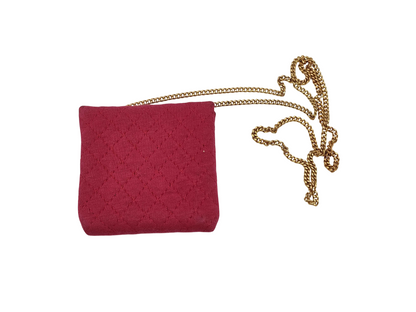 Chanel Classic Flap Card Holder on Chain Quilted Jersey, BROWN, CANVAS, Card Holders