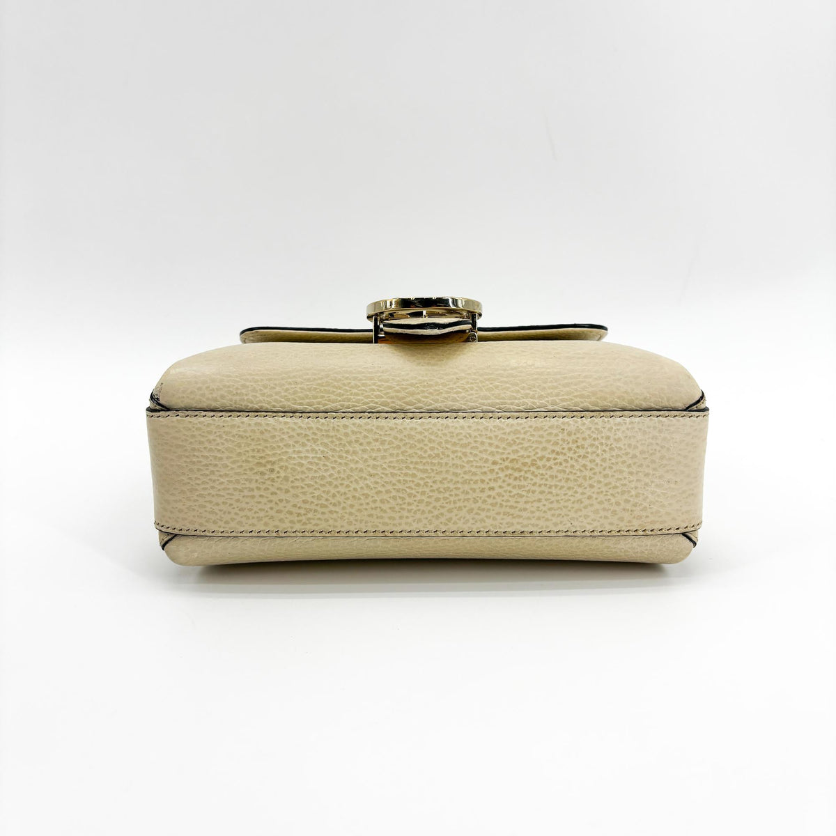 Gucci Interlocking Leather, Beige, Leather, Shoulder Bag