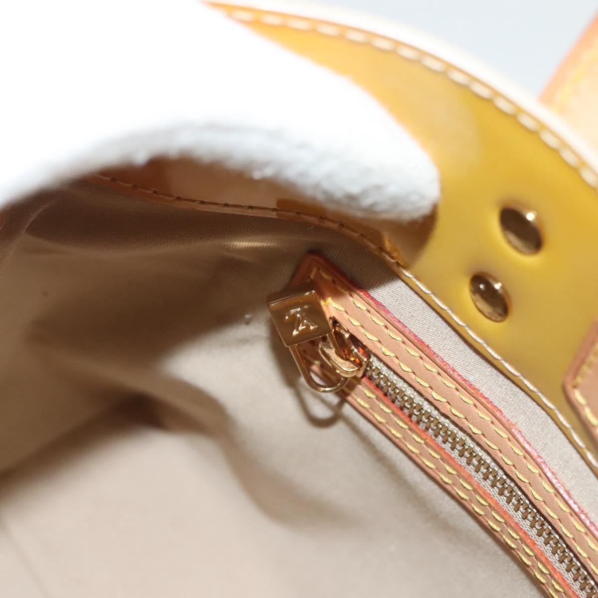 Louis Vuitton Reade Monogram Vernis, Yellow, Patent Leather, Handbag