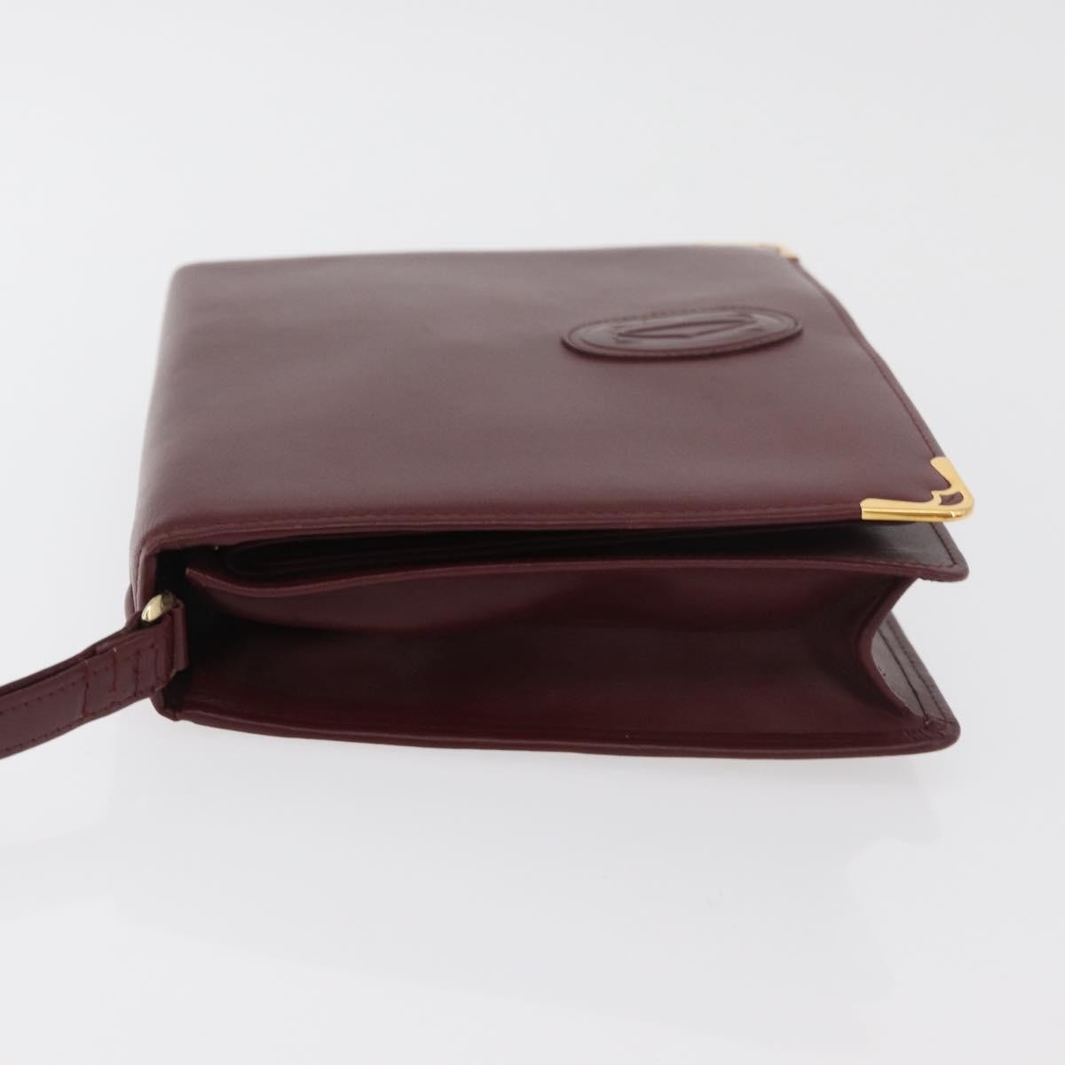 Cartier Must de Cartier Clutch Leather, Burgundy, Leather, Clutch