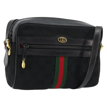Gucci Ophidia GG Canvas, Black, Canvas, Shoulder Bag
