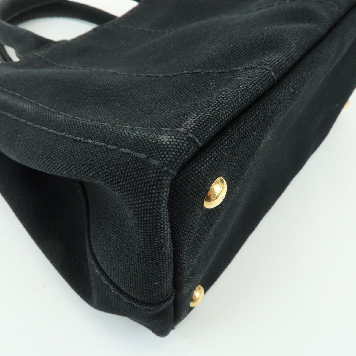 Prada Canapa Canvas, Black, Canvas, Tote Bag