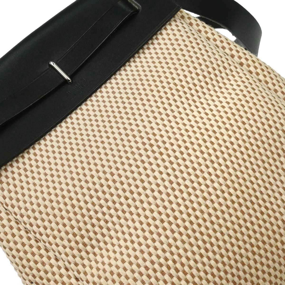Hermes Herbag Toile and Leather, Beige, Canvas, Handbag