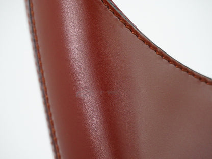 Salvatore Ferragamo Gancini Hobo Leather, Brown, Leather, Shoulder Bag