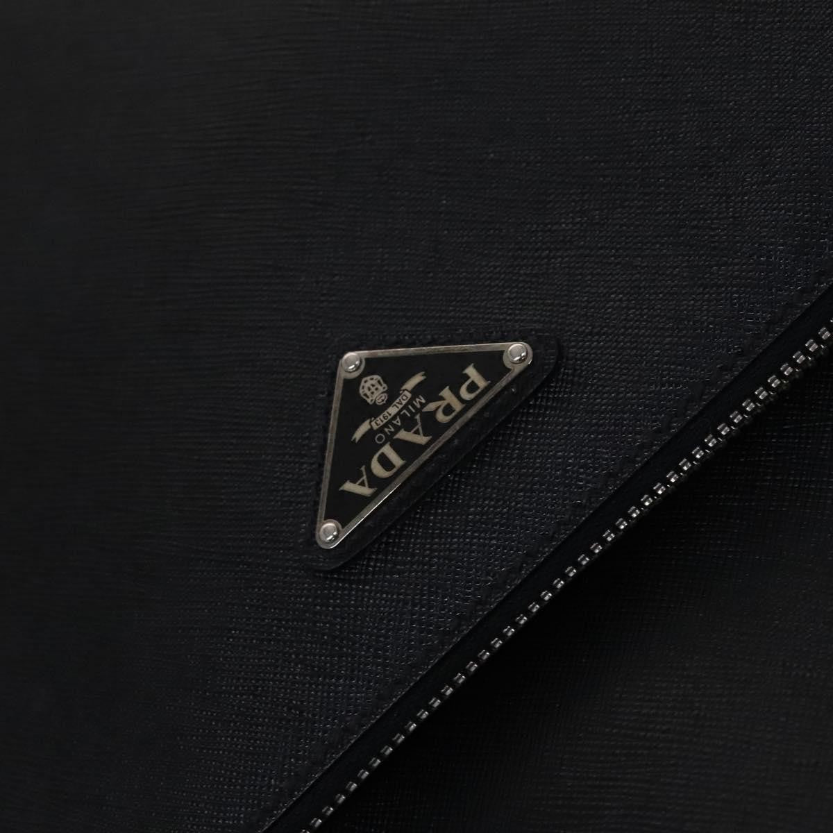 Prada Expandable Front Zip Boston Tessuto, Black, Leather, Travel Bag