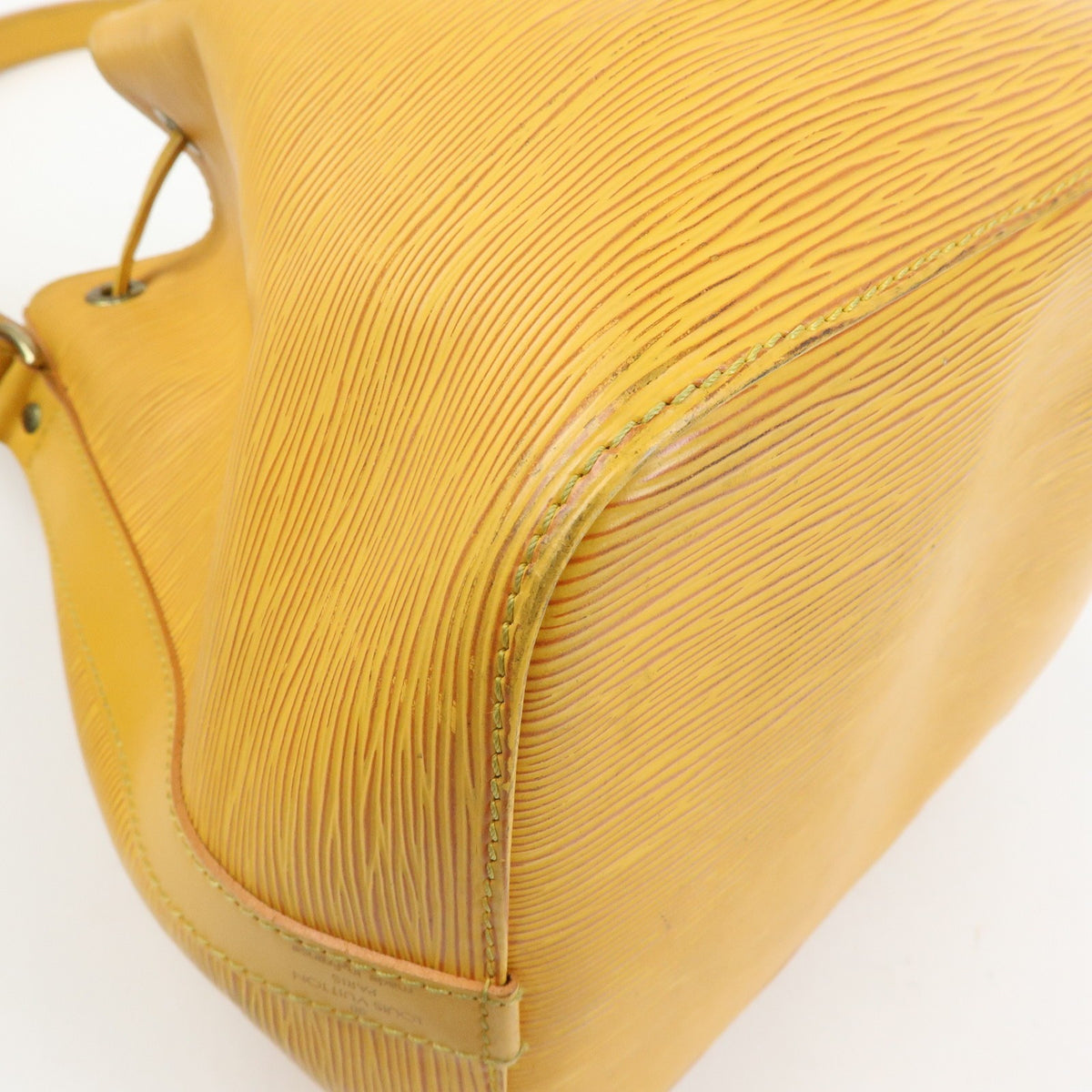Louis Vuitton Petit Noe Epi Leather, Yellow, Leather, Handbag