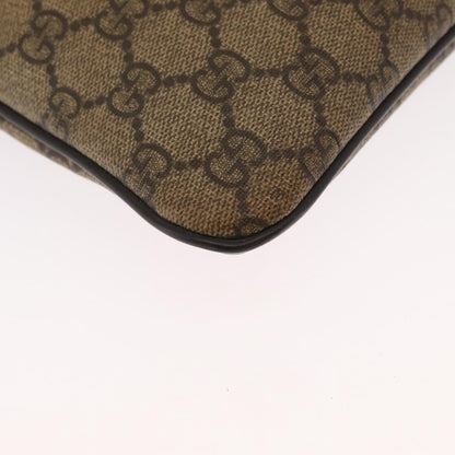 Gucci Flat Messenger GG Coated Canvas, Beige, PVC, Crossbody Bag