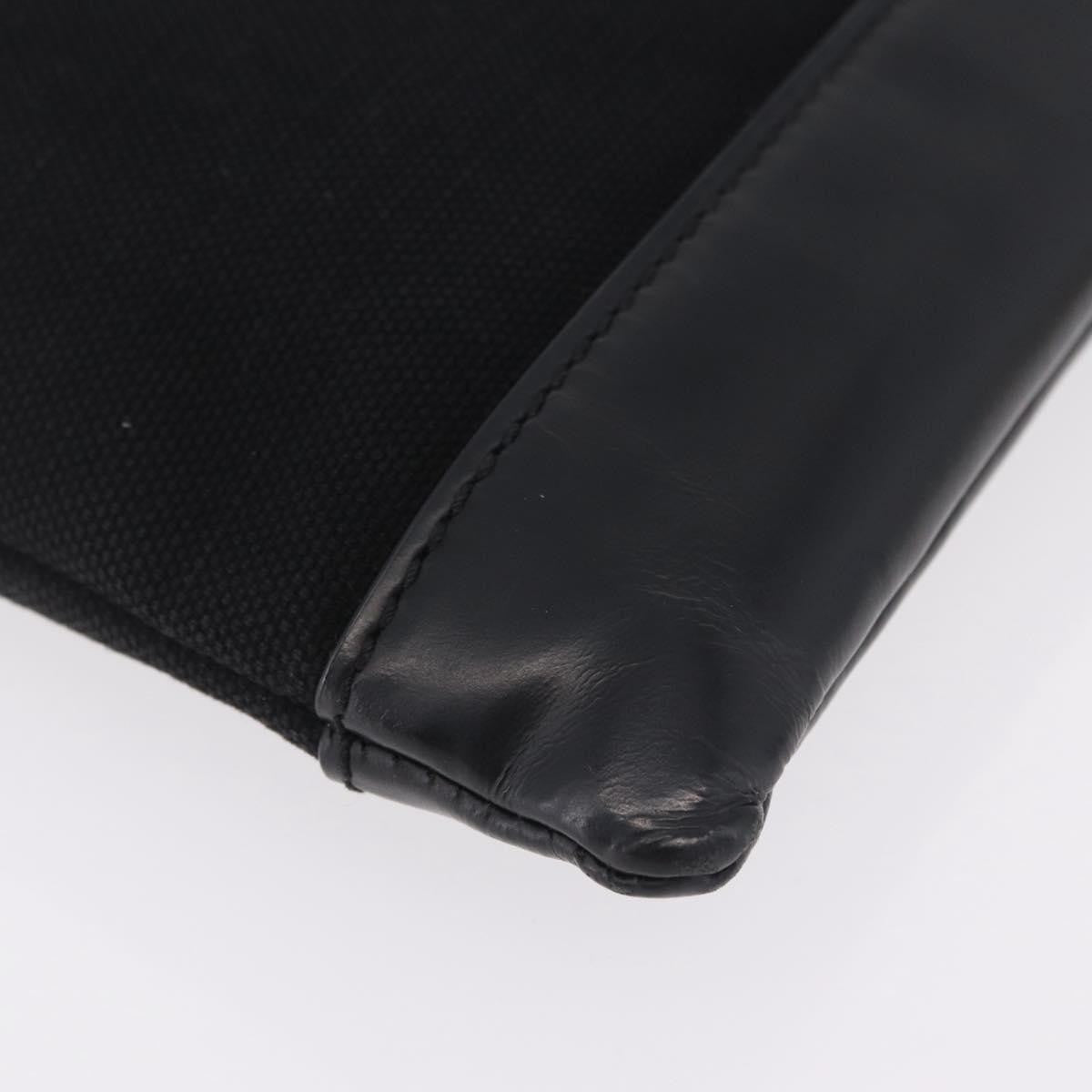 Balenciaga Navy Zip Canvas and Leather, Black, Canvas, Clutch