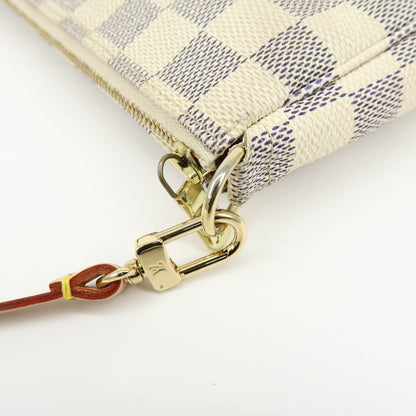 Louis Vuitton Pochette Accessoires Damier, White, Canvas, Clutch