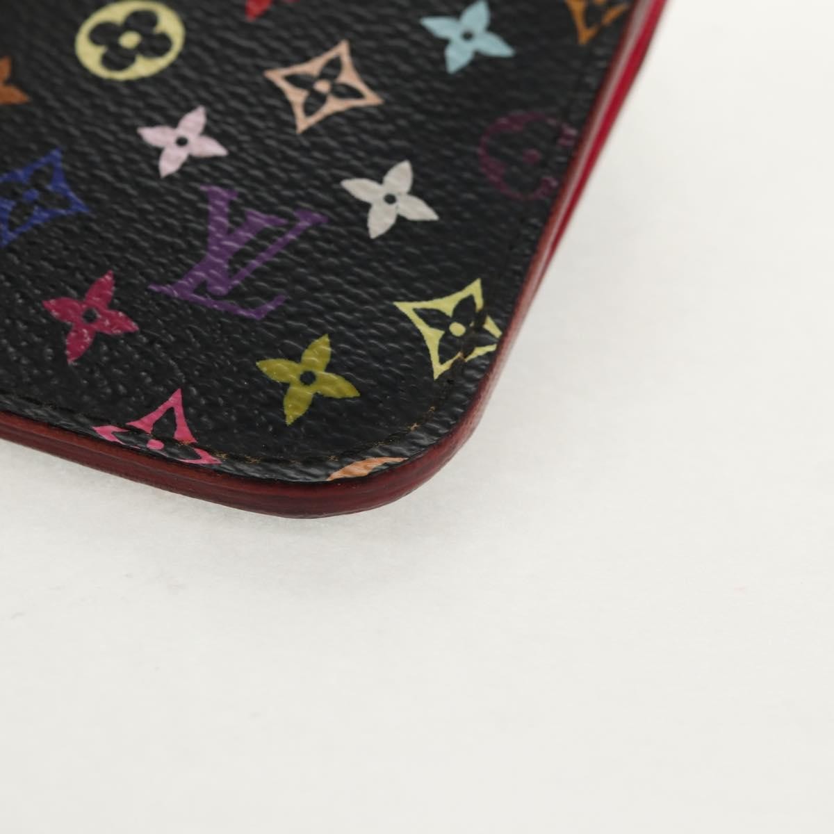 Louis Vuitton Pochette clés NM Monogram Multicolor Canvas, Black, Canvas, Wallet