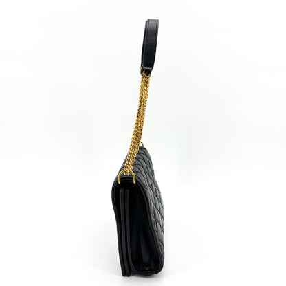 Saint Laurent Becky Quilted Leather, Black, Leather, Shoulder Bag