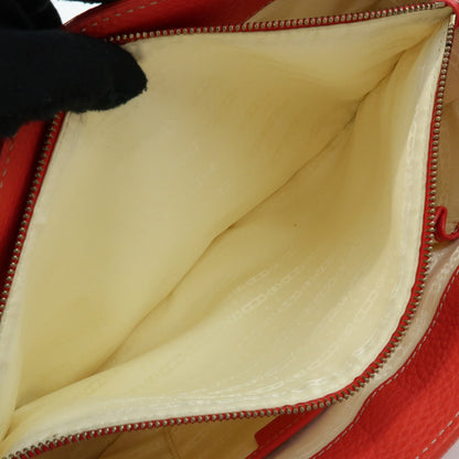 Celine Boogie Calfskin, Red, Leather, Handbag