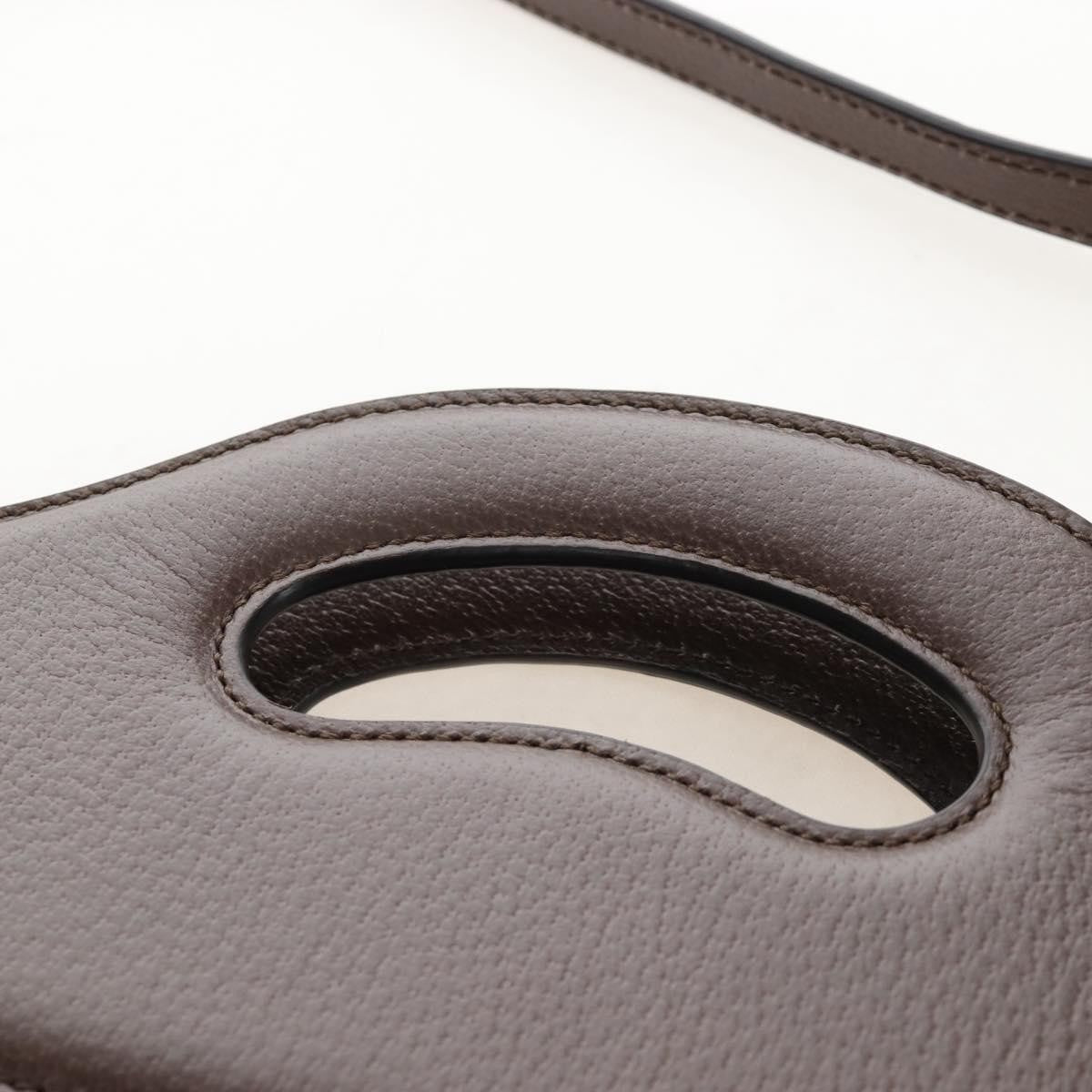 Gucci Cut Out Handle Printed GG Coated Canvas, Brown, Canvas, Tote Bag