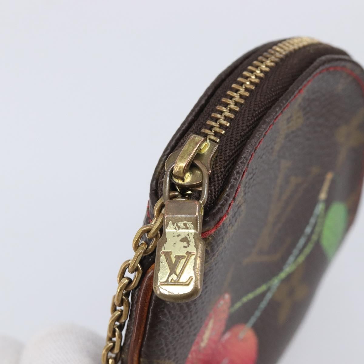 Louis Vuitton Porte Monnaie Coin Purse Limited Edition Monogram Cerises, Brown, Canvas, Clutch