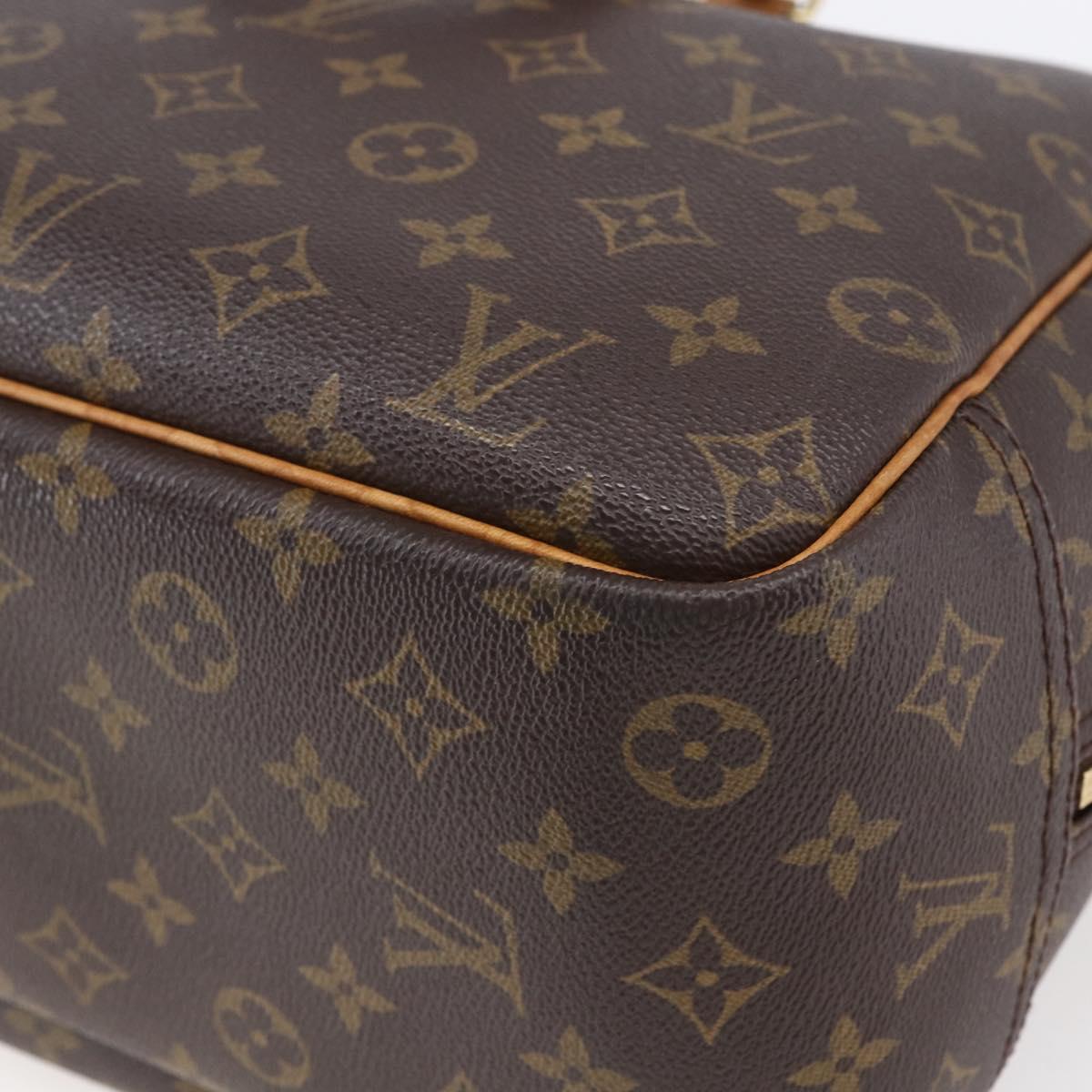 Louis Vuitton Deauville Handbag Monogram Canvas, BROWN, CANVAS, Handbag