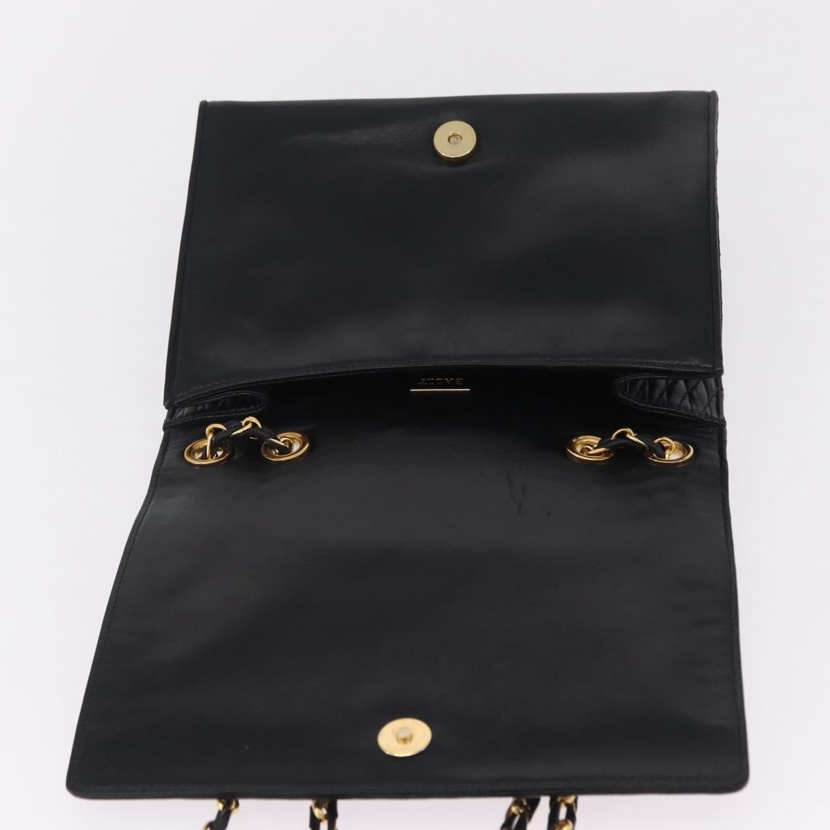 Bally Vintage Quilted Leather, Black, Leather, Shoulder Bag