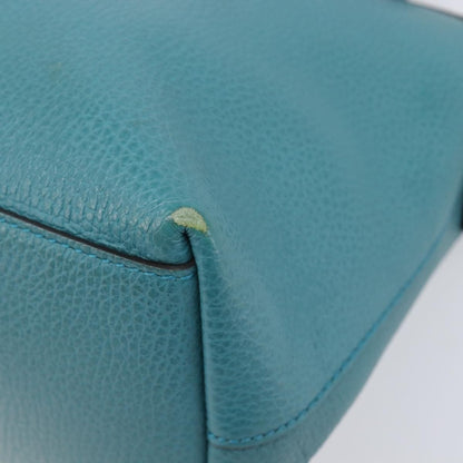 Gucci GG Charm Convertible Dome Satchel Leather, Blue, Leather, Handbag