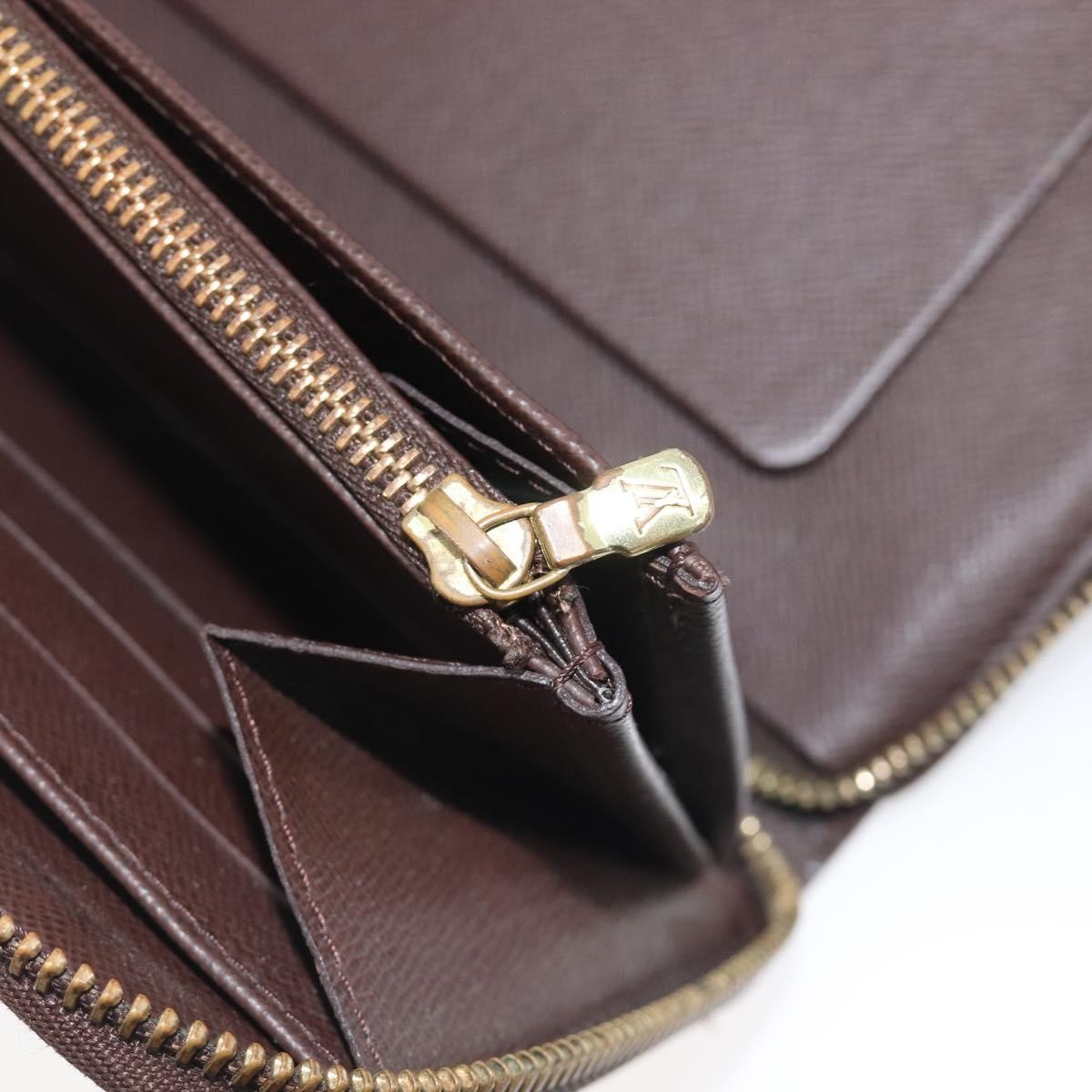 Louis Vuitton Zippy Organizer Damier, Brown, Canvas, Wallet