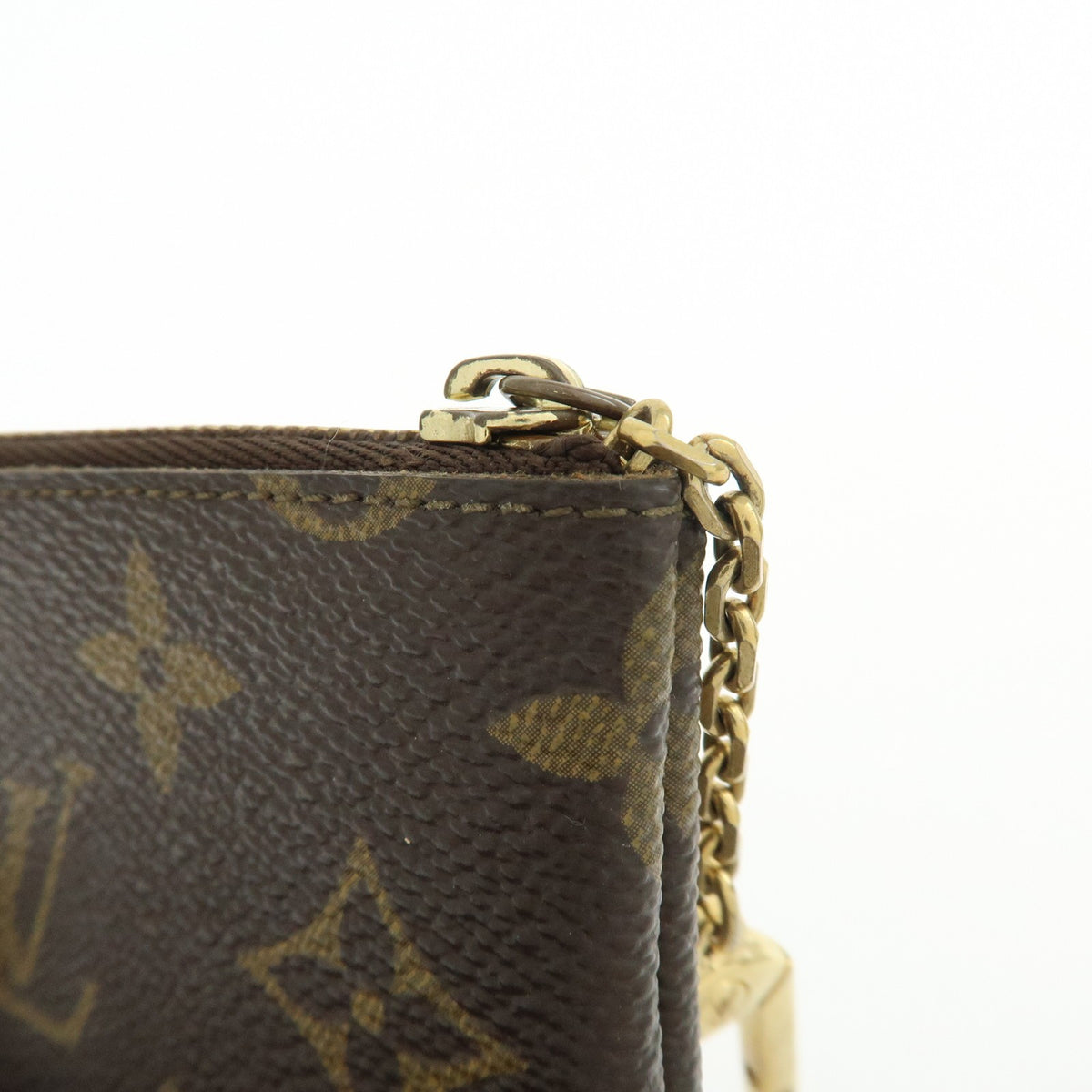 Louis Vuitton Key Monogram Canvas, Brown, Canvas, Clutch