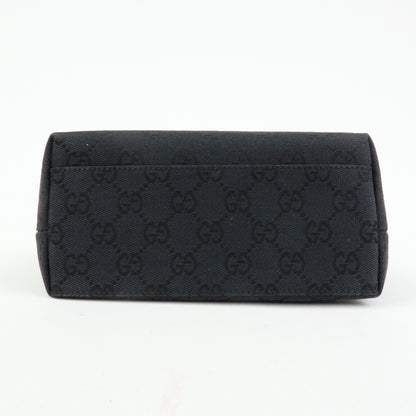 Gucci Tote GG Canvas and Leather, Black, Canvas, Tote Bag