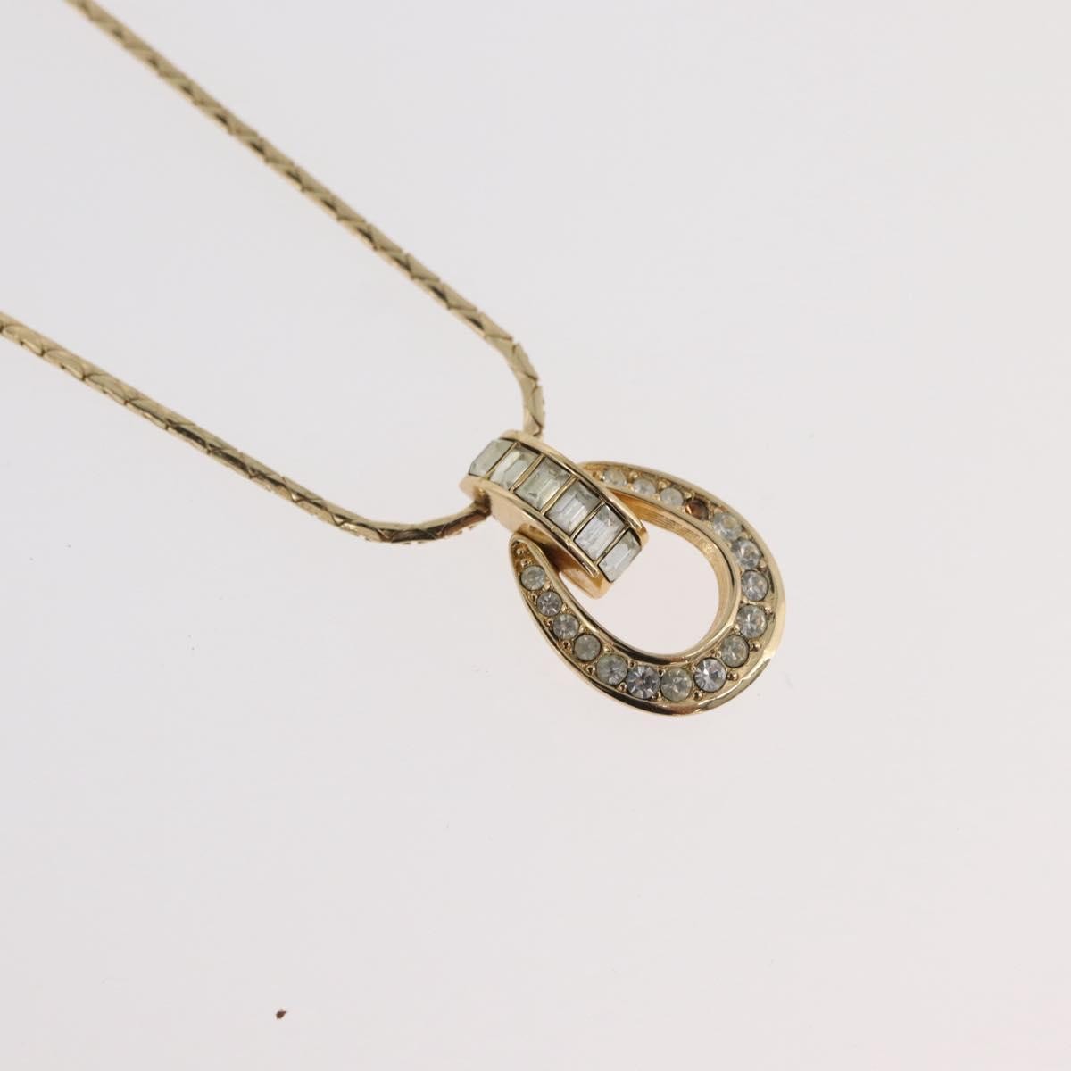 Christian Dior Logo Pendant Metal, Gold, Metal, Necklace