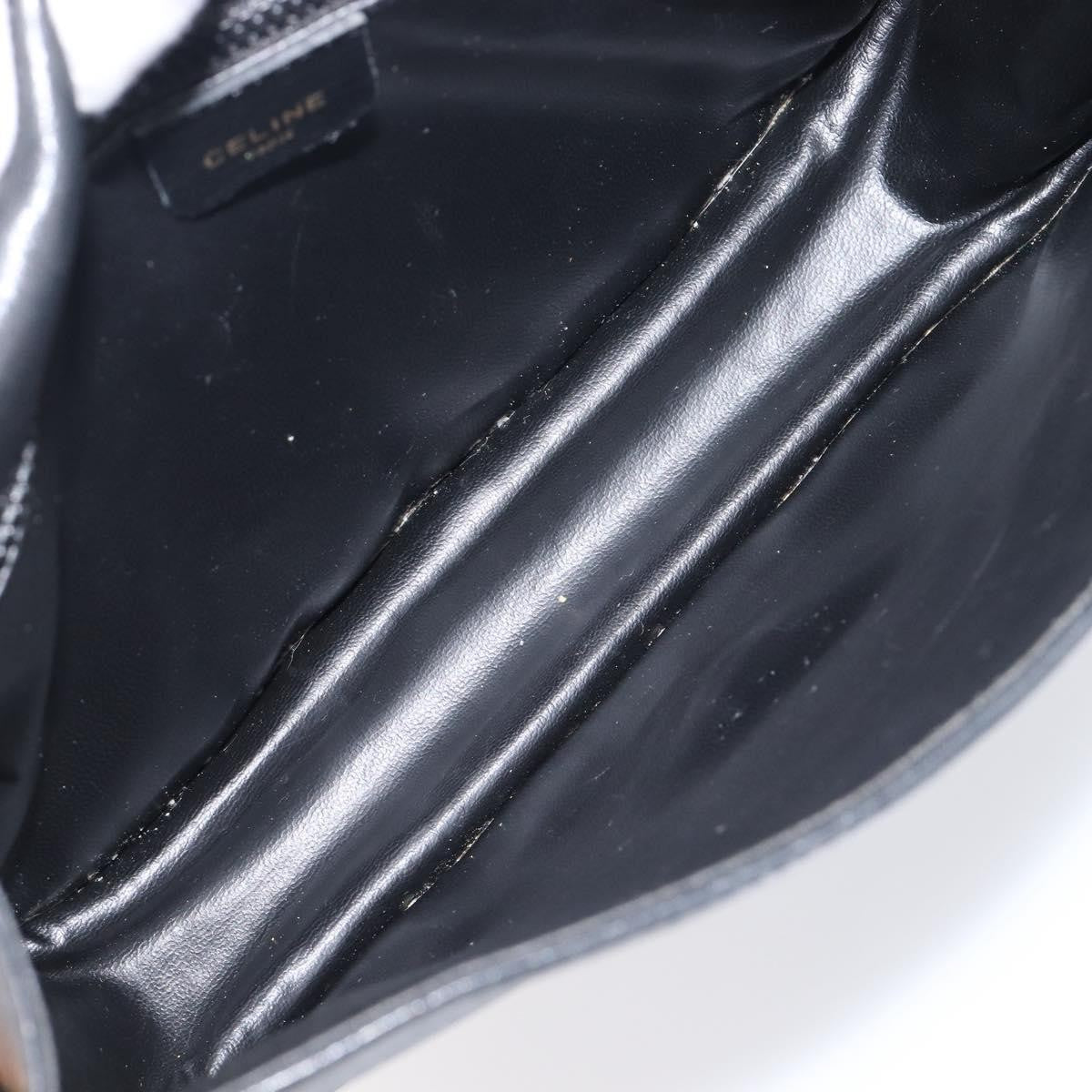 Celine Shoulder Leather, Black, Leather, Shoulder Bag