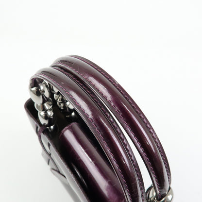 Christian Dior Handbag Leather, Purple, Patent Leather, Handbag