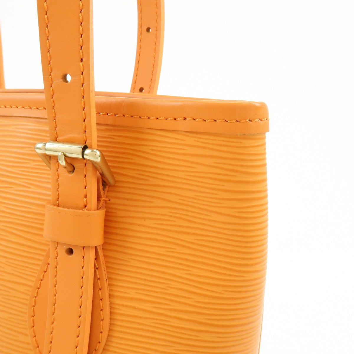 Louis Vuitton Petit Bucket Epi Leather, Orange, Leather, Handbag