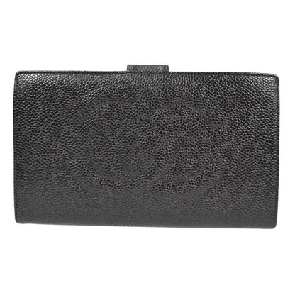Chanel Timeless CC French Caviar, Black, Leather, Wallet