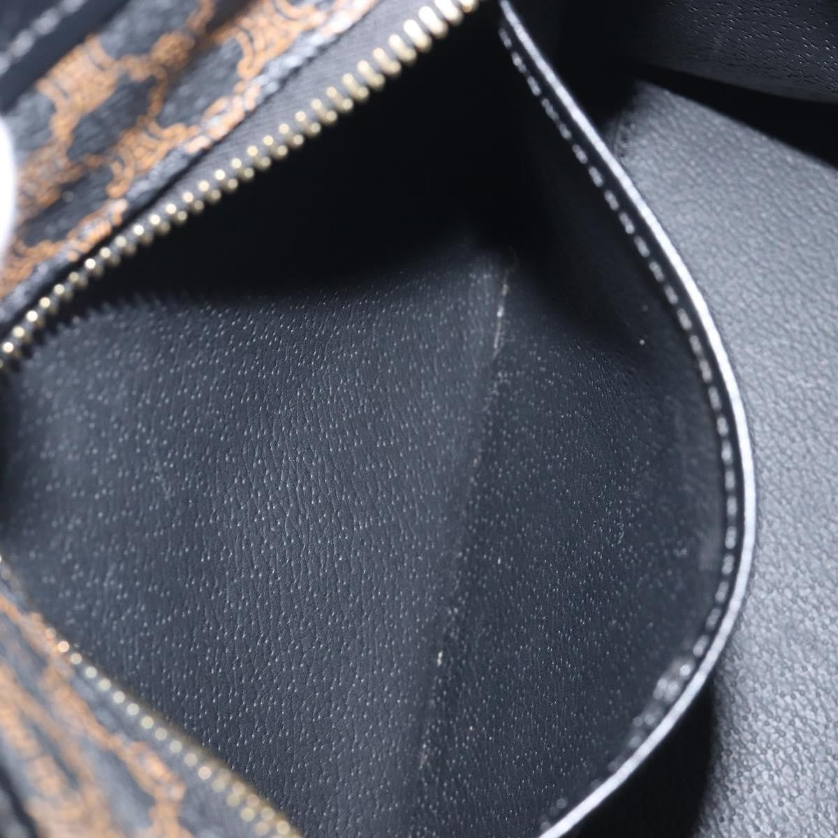 Celine Vintage Macadam Canvas, Black, PVC, Tote Bag
