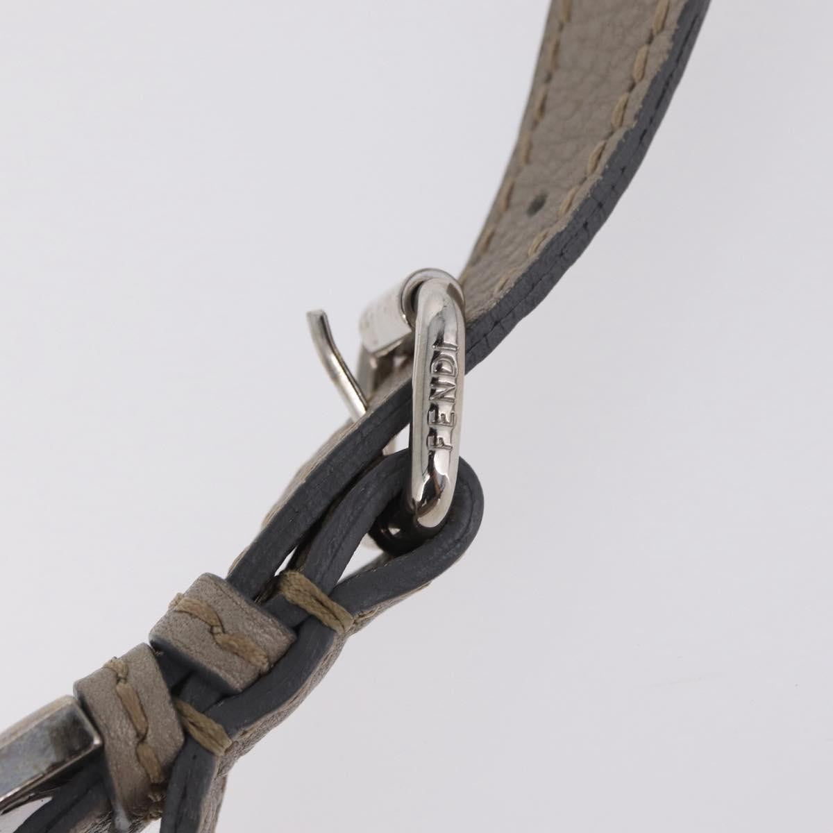 Fendi Selleria Leather, Silver, Leather, Crossbody Bag